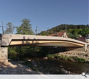 The lightweight structure permitted the reuse of abutments from a previous crossing