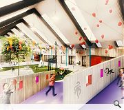 Interior play spaces will make full use of the roof volume