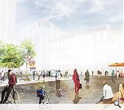 Significant public realm work will be required to bring life to a desolate stretch of riverfront