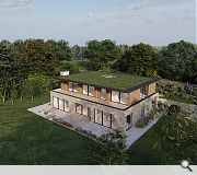 A large sedum roof will mask the building footprint when seen from above