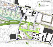 A landscape masterplan will encourage activation with a variety of new through routes and green spaces