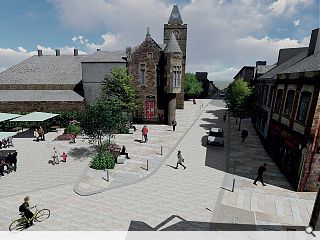 Maybole High Street reimagined as active travel corridor