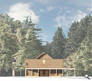 The compact theatre has been styled on a village hall