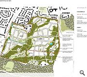 Extensive landscpaing will buffer the suburban expansion from neighbouring estates