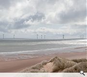 This photomontage gives an indicative view of the wind farm's impact from Menie