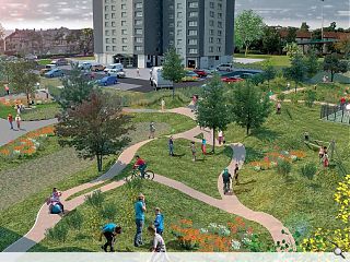 Urban park to green Cardonald multis