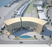 The crescent shaped hotel will better integrate the station into Dundee's revitalised waterfront