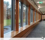 Views to Stornoway and the mainland can be glimpsed from the museum long gallery