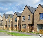 A combinaion of flats and terraced houses have been built