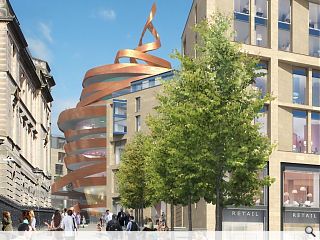 Jestico + Whiles' peeled orange wins St James Quarter hotel competition