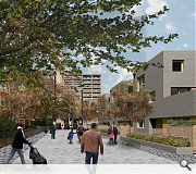 A pedestrianised street will connect each of the new homes