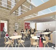 Visitors will benefit from enhanced facilities including this atrium cafe