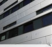 An innovative two-tone anodising process was employed to decorate the facade