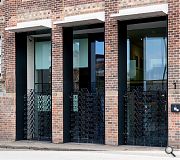 New entrance gates have been fashioned from powder coated galvanised steel by Rachel Duckhouse