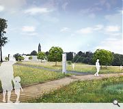 The landscape plan will maintain a green buffer between Glasgow and Paisley