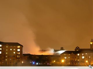 Tradeston blaze engulfs B listed building