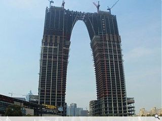 ‘Gate to the East’ skyscraper likened to giant pair of pants