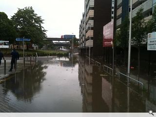 7N Architects Cowcaddens underpass submerged by mains burst