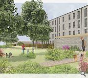 A public community garden forms an integral part of the scheme