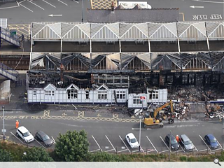 Structural engineers assess fire damaged Troon Station