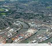 Aberdeen's still bustling port dominates its waterfront