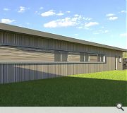 A 30sq/m outbuilding is proposed alongside the home