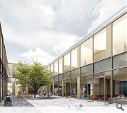 The new school will be centred on a double height atrium and courtyard