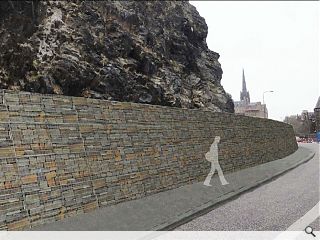 Edinburgh Castle rock fall wall plan submitted