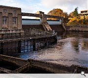 Visitors can learn how a fish ladder allows salmon to bypass the dam