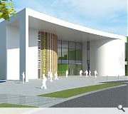 Moray Sports Centre will be clad in cedar timber and white metal