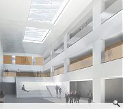 Classrooms are arranged around a light filled central atrium