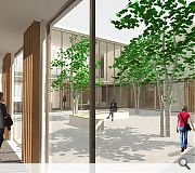 Interior spaces will be arrayed around a landscaped internal courtyard