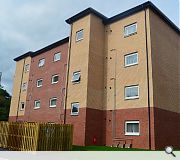 Three separate blocks house 20 flats apiece