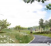 Adjacent arable farmland has been earmarked for a new schools campus as part of a wider masterplan which will bootstrap the current village with an additional 3,450 new homes