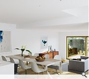 Interior spaces embrace the op[en plan living concept