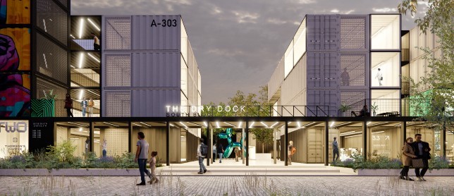 Edinburgh Dry Dock opens up as a shipping container commercial hub